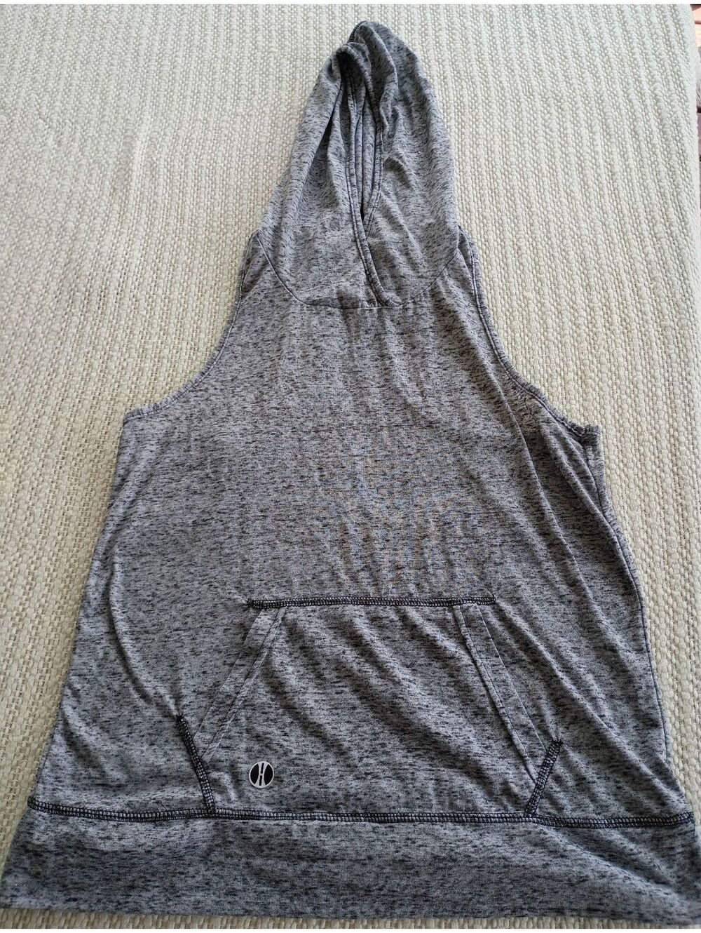 Holloway Ladies Medium Gray Sleeveless Hoodie Tank Top